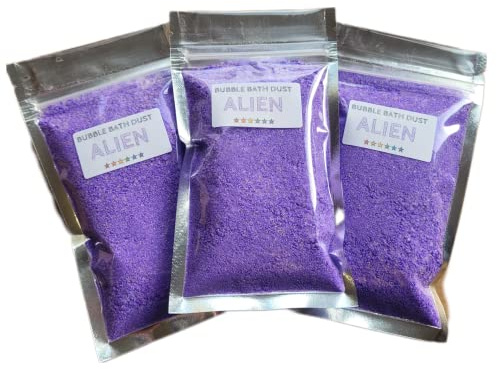 3 x Aliens Bubble Bath Dust (Bath Bomb Dust with Lasting Bubbles) Contains Epsom Salts