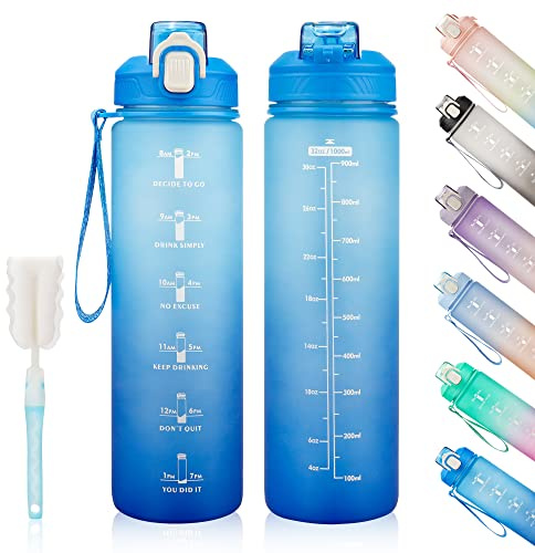 YC Kitchen Borraccia Sportiva Motivazionale 1L - Borraccia 1 litro,
