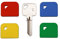 Large Square Silicon Rubber TX3D Key Caps Covers (All Four)