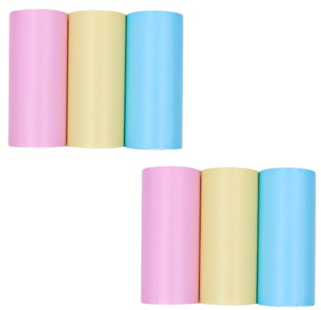 Namvo 6 Rollen buntes Thermodruckpapier, tragbare Thermodrucker, Mini-Fotodrucker-Etiketten (57 x 25 mm)