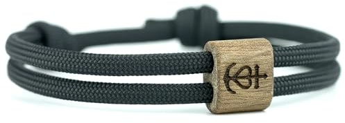 KOMIMAR Holz Surfer Armband GLAUBE LIEBE HOFFNUNG in vielen Farben - Glücksbringer - Geschenkidee - Treibholz Gravurarmband - Wichtelgeschenke