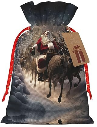 DURAGS Geschenktasche mit Kordelzug, schicke Stoff-Geschenktüte für Weihnachten – ideal für jeden Anlass