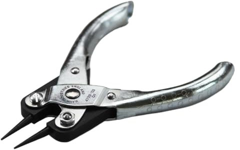 Maun Pinze parallele a becco fine con becchi rotondi, 125 mm, per piegare il filo e creare anelli di varie dimensioni, ganasce lisce per prevenire danni, per gioielli e lavori artigianali, qualità