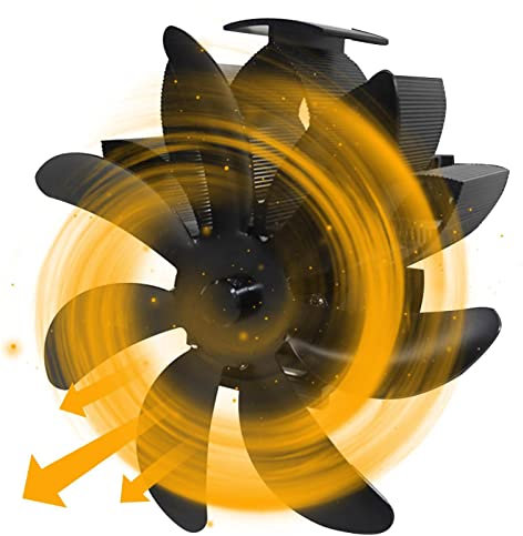 Ventilateur thermique pour poêle à bois non électrique | Ventilateur souffleur de cheminée à 7 feuilles, ventilateur de chauffage, accessoires de poêle à bois, fonctionnement silencieux non électrique