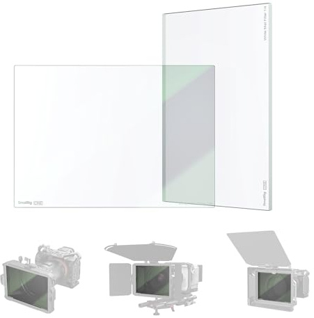 SMALLRIG 4 x 5.65 White Mist 1/4 Filter, Square Neutral Density Filter, 4mm Thick Multi-Layer Coated B270 Optical Glass, Compatible with Matte Box for Cinematic Photo Videography - 4742