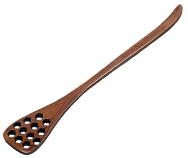 Sharplace Wood Honey Dipper Stick Convenient 18.5cm Small Versatile Mixing Spoon Stirring Spoon for Collecting Dispensing Drizzle Honey, A