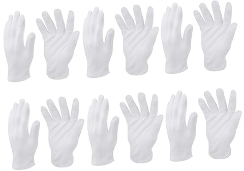 Gatuida 10paare Weisse Baumwollhandschuhe Verdickt Atmungsaktiv Arbeitshandschuhe Schutzhandschuhe Industriehandschuhe Für Gartenarbeit Reinigung Manuelle Arbeiten Schutz Vor Schmutz Und