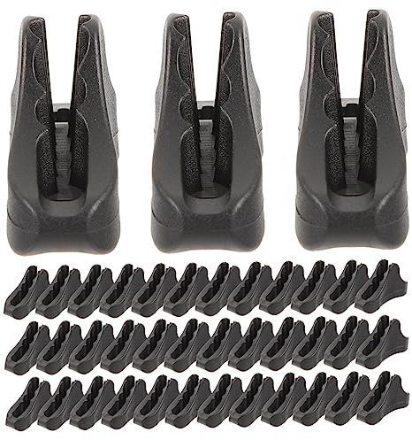 BESPORTBLE 1set Tent Rope Adjuster Hanging Camping Rope Fasteners Retractable Hangers Garage Fence Line Wire Ratchet Tarp Car Cover Clamp Holders Turnbuckle Tensioner Wire Rope Black 50pcs