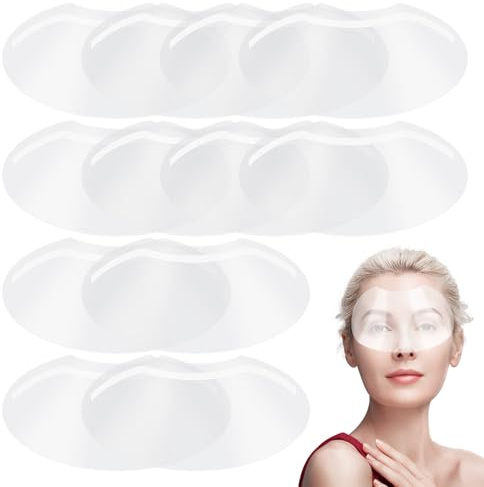 100 Pcs Clear Face Visors, Shampoo Eye Shield After Surgery, Plastic Transparent Eye Shield for Showering, Shower Face Eye Protector Shield for Eyelash Extensions, Microblading, Permanent Makeup