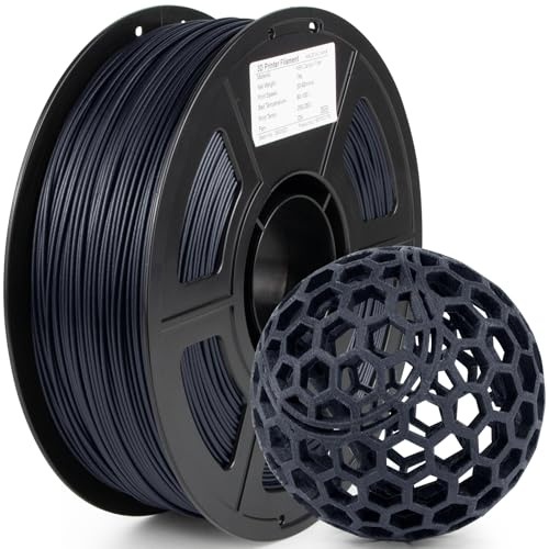 iSANMATE ASA Carbon Fiber Filament 1.75mm, Maßgenauigkeit +/- 0.02mm, ASA CF Filament 1KG/Spule, ASA Kohlefaser 3D Druck Filament für 3D Drucker, Blau Grau
