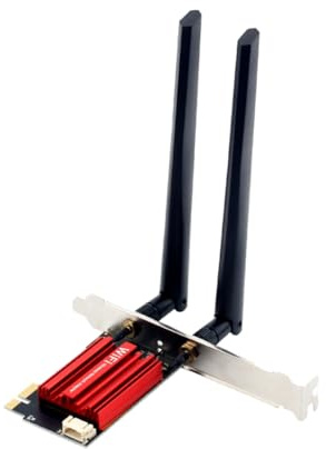 Harewtwy Adattatore WiFi PCIE WiFi 6E AX210 Scheda di Rete Ethernet Wireless 5400Mbps BT 5.3 2.4G/5G Dual Band 802.11 per Win 10 11