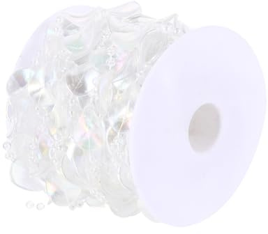NIYANGLE Transparente Acrylperlenkette 10m Ahornblatt Perlengirlande Selbstgemacht Dekoband für Hochzeit Vorhänge Basteln
