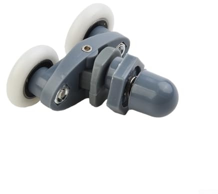 Besttoolifes Doppelrollen für Duschtüren, 4 Stück, 19/23/25/27 mm Durchmesser, Nylon- und Edelstahl-Kugellager, für 4–6 mm Glasstärke, geräuscharmes Gleiten (23 mm)