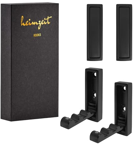 heimzeit Garderobenhaken Edge klappbar zum Schrauben 4 Stück in Schwarz