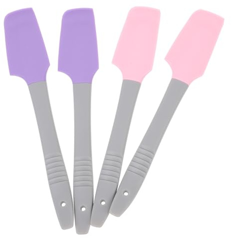 Ciieeo Spatole per Cera in Silicone 4 Pezzi, Applicatori Ergonomici per Depilazione Corpo e Viso, Strumenti Sicuri e Lisci per Uso Domestico e Professionale
