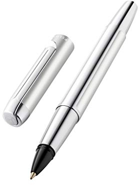Pelikan Tintenroller Pura R40, Silber, hochwertiger Roller im Geschenk-Etui, 952085