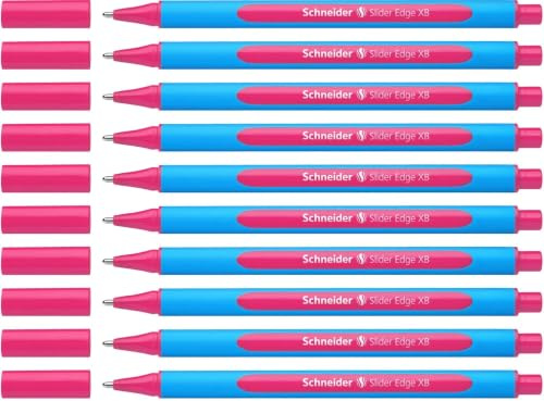 Schneider 152209 Slider Edge XB Kugelschreiber (Strichstärke: XB, dokumentenecht, Dreikant-Stift) 10er Packung pink