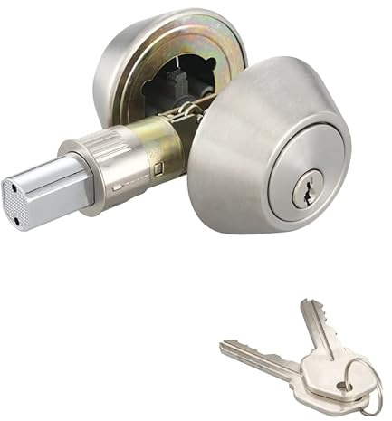 Prosource T-d102ss Mobile Home Deadbolt Double Cylinder, Stainless Steel (Pack of 3)