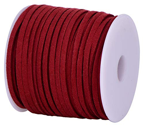DonDon Cinta de terciopelo de 3 mm - DIY Rollo de 30 metros - rojo oscuro