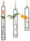Sziqiqi Set of 3 Hanging Planter Terrarium, Metal Iron Clear glass Test Tube Flower Vases Holder, Wall Hydroponic Plants decor, Decoration for Living Room Bathroom Bedroom Kitchen, S + M + L