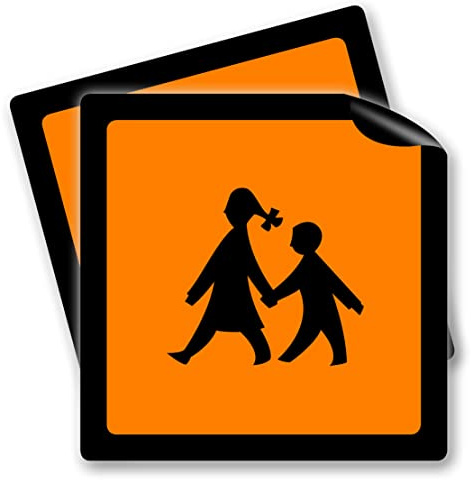 STROBO 2 Stück Schulbus Magnetschild 20 x 20 cm | Warntafel für Schülertransport am Auto als Magnet | UV-Schutz, Wind- und Wetterfest