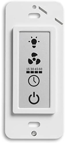 Homewerks LCD Bathroom Fan Timer Switch and Light Switch Timer, 3 Functions