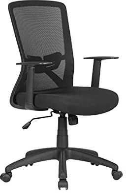 byLIVING Chefsessel Long, Wippmechanik, Höhenverstellung, Mesh schwarz | Kunststoff schwarz, Bezug Stoff, Klemmschutz, Sicherheitsrollen, B 52,5, H 95,5-103, T 60,5