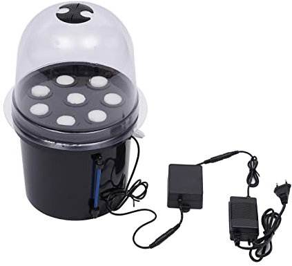 RibasuBB Hydroponic Box Pflanzenanbau Bodenloser 8 Löcher 5l Nebelsetzlingsbox Setzling Set Gewächshäusern Hydroponisches System Set Grünes Gemüse Anbauen