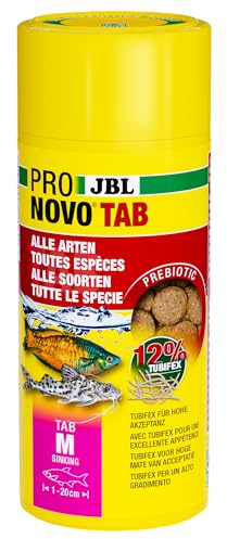 JBL PRONOVO TAB Mat för alla akvariefiskar 1–20 cm, fiskmat tabletter (M, 250 ml