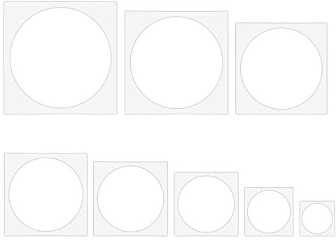 SAVITA 16st Große Kreisschablonen zum Malen, Plastikschablonen 6-25cm Wiederverwendbare Kreisschablonen für Wände Papierholz Kunstprojekte Heimtextilien (Kreis, 8 Größen)