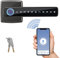 DIYARTS Smart Door Lock, Smart Fingerprint Door Lock Front Door, Touch ID Door Handle Waterproof, Door Lock with App Remote Control, Smart Door Lock Bluetooth Compatible