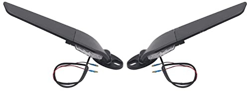 EMLEVO for Ducati 848 EVO 2007-2013 749 749R 749S Motorcycle Wind Wing Mirror Multi Angle Adjustable Rotating Rear View Mirror Modified Side Mirror Mirrors (Color : Black 1)