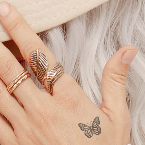 MyJagua Tattoo • Schmetterling | 1-2 Wochen Tattoo | Auf Pflanzenbasis | Hautverträglich | Wasserfest | Neue Tattoo Technologie | Kein Klebe Tattoo