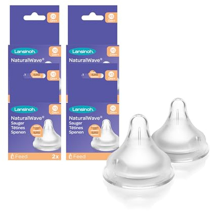 Lansinoh NaturalWave Sauger XS, 8 Stück (4er Pack)