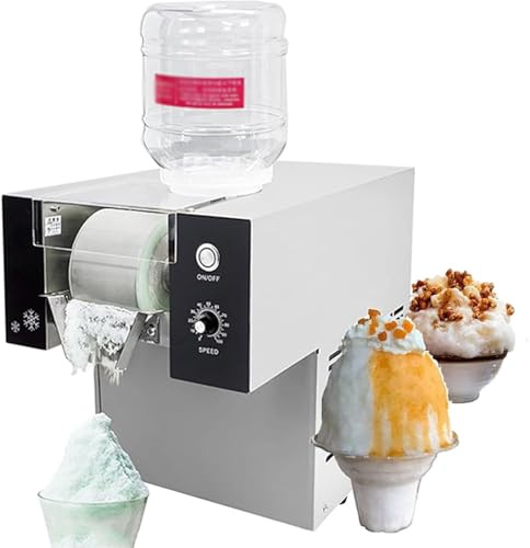 RayGenius Machine Commerciale CoréEnne Bingsu, 180kg/24h, Refroidissement par Air, éCran Tactile, Machine à Glace, Rasoir, Flocon De Neige,60KG