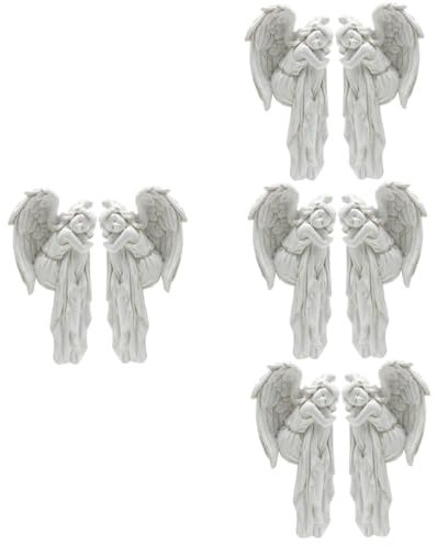 ABOOFAN 8 Stk Engel-Dekoration türrahmen dekorationen Engelsflügel Wanddekoration Engel-Wand- weihnachtsdekoration engelfigur Tür schmücken Engelsflügel für die Wand Harz Weiß