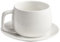 ionEgg Porcelain Coffee Cup with Saucer 270ml/9oz, Minimalist Design, Perfect for Latte, Cappuccino, and Tea, White