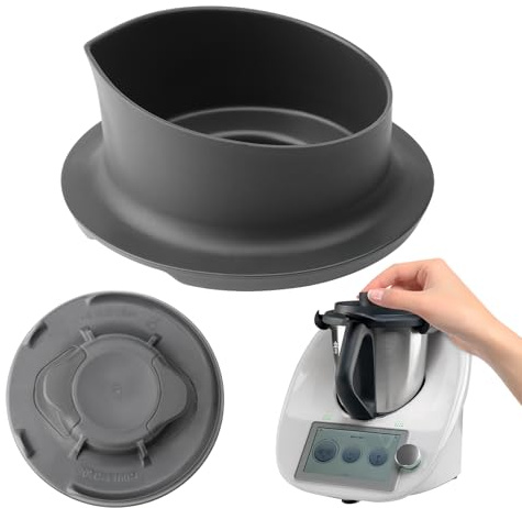 Cubilete para Thermomix Apto para Lavavajillas, Vasito Medidor para TM5 de Grado Alimenticio, Tapa de Vaso Medidor para TM6 Desmontable con escala de 50ml+100 ml para Vorwerk Hogar