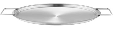 Eva Trio | Coperchio 28 cm in acciaio inox | La parte in acciaio del coperchio è realizzata in acciaio inox riciclato post-consumatore al 90% | acciaio spazzolato