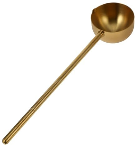 BRIGHTFUFU Stainless Steel Soup Ladle Handle Lightweight Oil Heating Spoon for Cooking Easy to Grip Kitchen Gadget for Serving Soups and Sauces Capacity