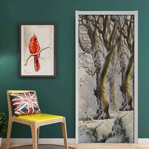 3D Türtapete Selbstklebend Pflanzen Bäume Landschaft 80 X 200 Cm Diy Wandbild Pvc Wasserdicht Pvc Türtattoos Türposter Türaufkleber Fototapete Türfolie Für Tür,Wohnzimmer,Schlafzimmer,-41392651988018