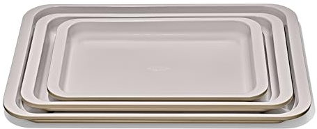 OXO Good Grips Non-Stick Pro Ceramic Coated Metal Bakeware 3-Piece Sheet Pan Set – Biscuit