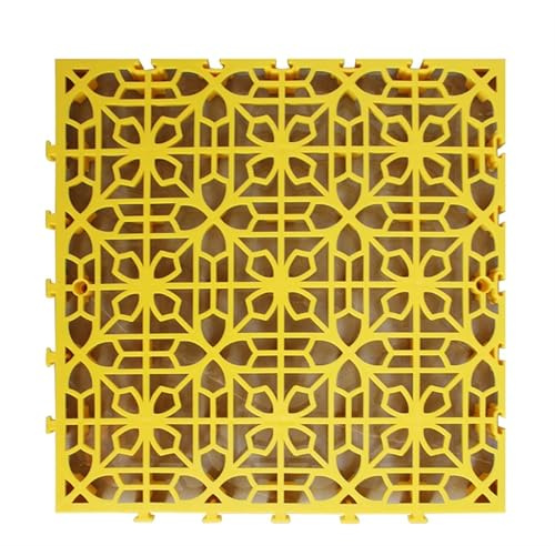 Piastrelle Ventilate Per Esterni Tappetino for griglia di giunzione in plastica for lavaggio auto 45*45cm Car Beauty 4S Shop Floor Drain Grid Tappetino for griglia di giunzione Car Beauty usato(Yellow