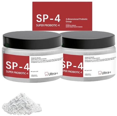 SP-4 Zahnpulver Für Zahnschmelzschutz,Zahnpasta Weisse Zähne,Natürliche Formel,Whitening-Zahnpasta für Frisch, Atem, Zahnsteinentfernung (2)