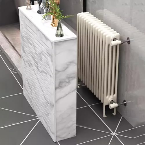 Mensola per Armadio riscaldante, mensola con griglia a persiana per Copertura radiatore in MDF, mensola con griglia per Copertura radiatore Moderna, Design a persiana per Ventilazione e diss