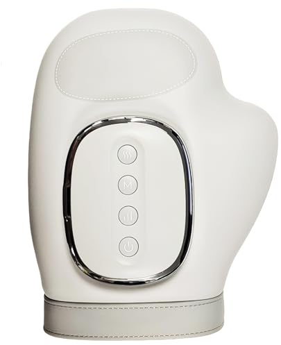 Handmassagegerät mit Thermotherapie,3 Modi,5 Intensitätsstufen,15 Minuten automatischer Timer,Wiederaufladbare Hand-Massagegerät,Wireless Elektrisches Handmassagegerät,Geschenke (1PCS)