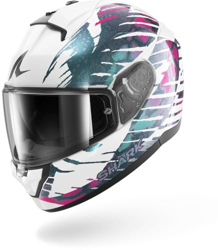 SHARK, Integraler Motorradhelm RIDILL 2 REPTAIA White Violet Cameleon WVX, S