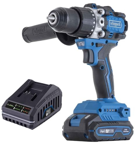 Scheppach Akku Schlagbohrschrauber BC-CD70SC-X mit 70Nm Drehmoment | Schlagzahl 1800-27000bpm | Bohrfutter 2-13mm | Stufen 20+1+1 | 20V-IXES-Serie | (mit 2Ah Akku & Ladegerät)