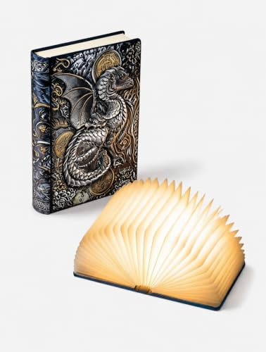 KANYUNCD LED Buchlampe,Faltbare Buchlampe,LED Stimmungsbeleuchtung USB Aufladbare Nachttischlampe für Kinder, Freundin - Geschenk, Home Decor (Drache)