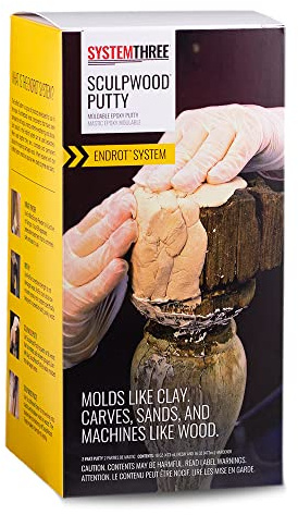 System Three 1-Quart SculpWood Moldable Epoxy Putty, 90301